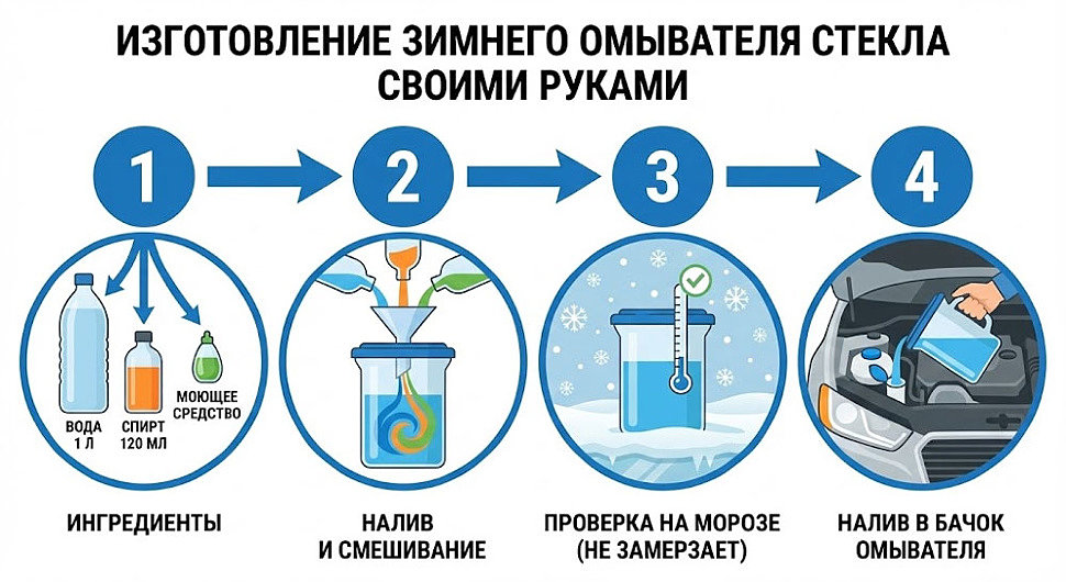 как сделать незамерзайку инструкция