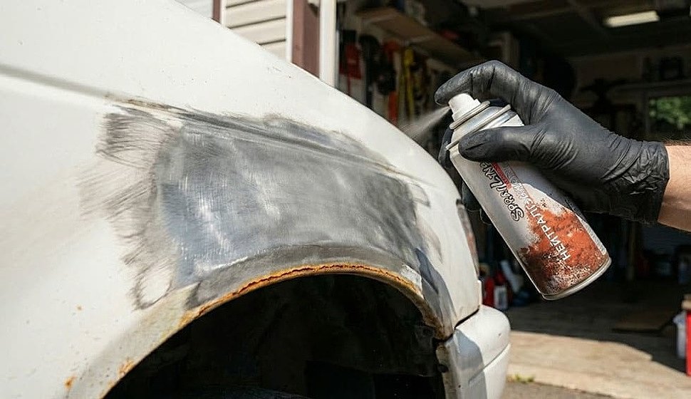 Обработка ржавчины перед подкраской