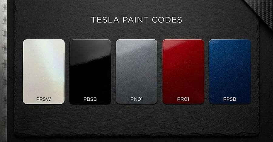 популярные цвета Tesla