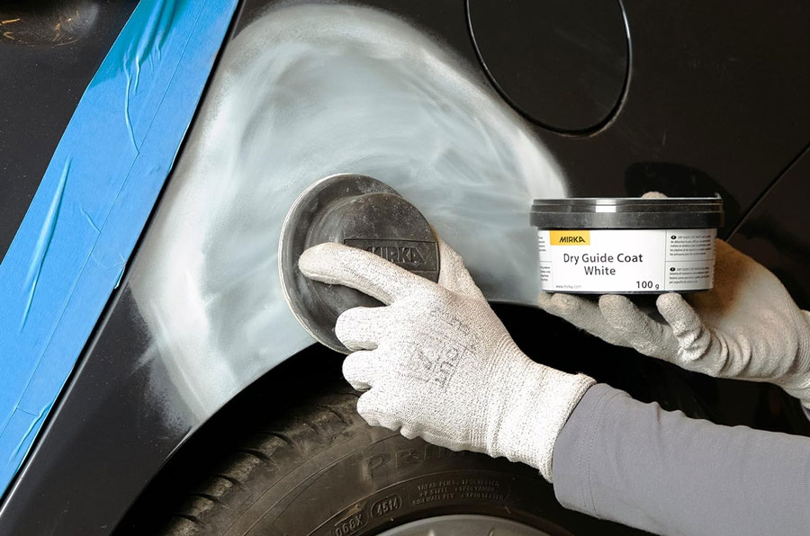 Проявочная пудра белая Mirka Dry Guide Coat White с аппликатором Проявочная пудра белая Mirka Dry Guide Coat White с аппликатором