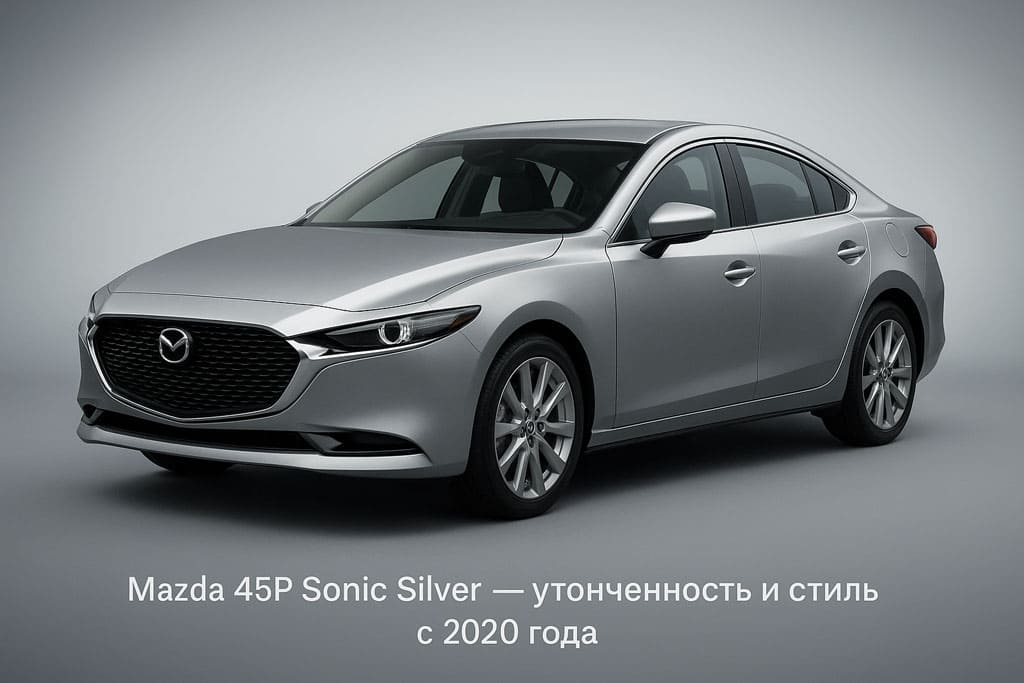 Автокраска на Mazda в цвете 45P Sonic Silver