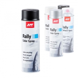 Краска в баллончике APP Rally Color spray, черная матовая, 600мл фото