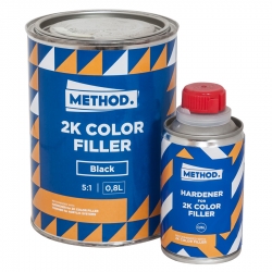Method 2K Color Filler HS 5:1 акриловый грунт черный, 0.8л фото