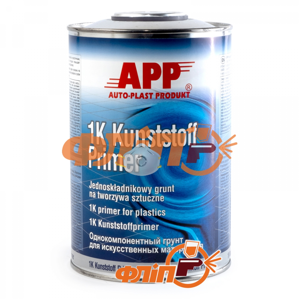 APP 020901 Грунт для пластика 1K-Kunststoff Primer серебристый 1л