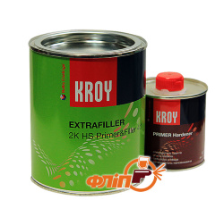 Kroy Extrafiller 2K MS грунт серый 0,8 л + отвердитель 0,2л фото