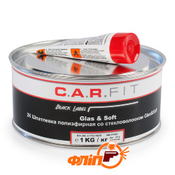 C.A.R.Fit Шпатлевка Black Label Glass&Soft со стекловолокном 1кг фото