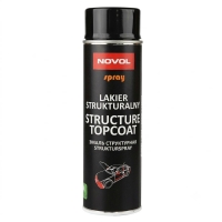 Краска аэрозольная NOVOL SPRAY STRUCTURE TOPCOAT чёрная 500 мл