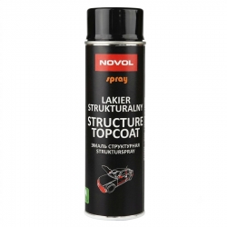 Краска аэрозольная NOVOL SPRAY STRUCTURE TOPCOAT чёрная 500 мл фото