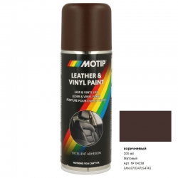 Краска для кожи в баллончике Motip Leather Paint RAL 8017, темно-коричневая, 200 мл фото