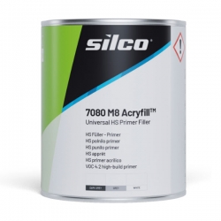 Грунт Silco 7080 M8 Acryfill (7080-B-1) 2К HS 4+1 темно-серый, 1л фото