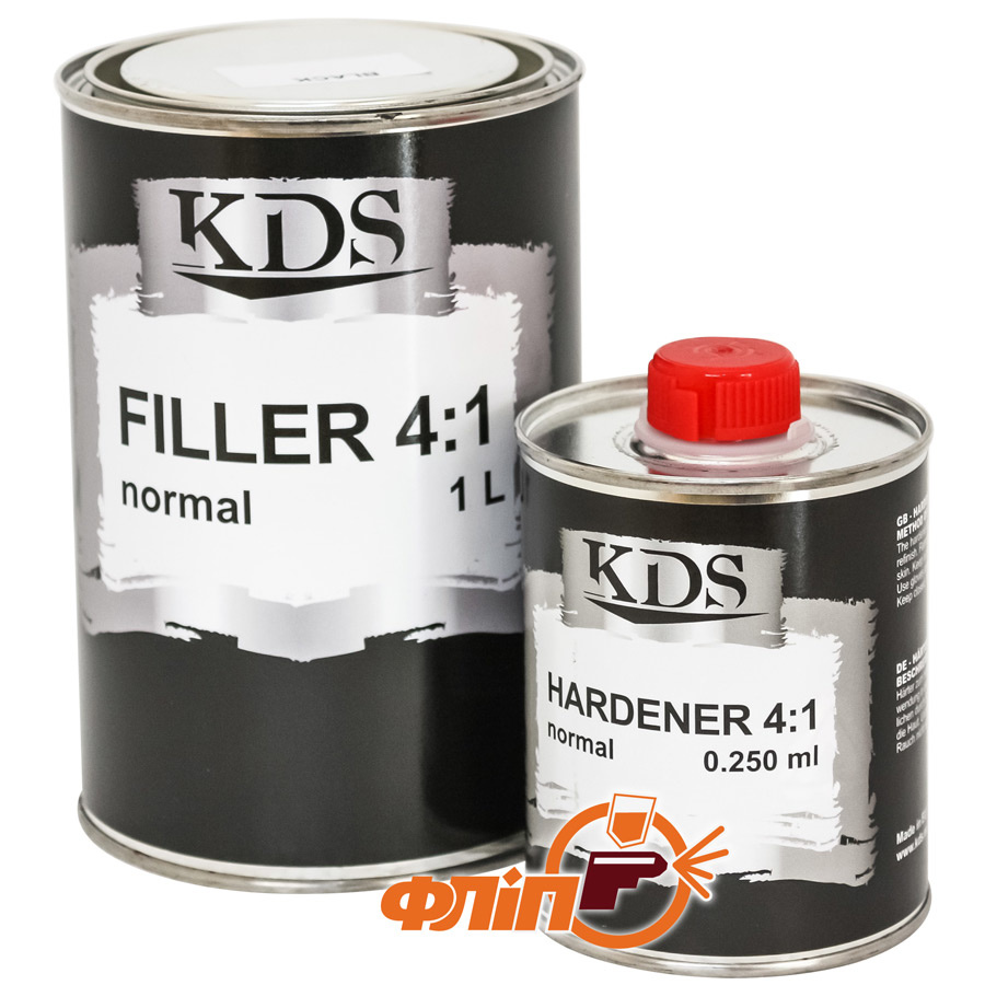 KDS Filler Normal 4:1 грунт акриловый белый 1л+0,5л: , цена .